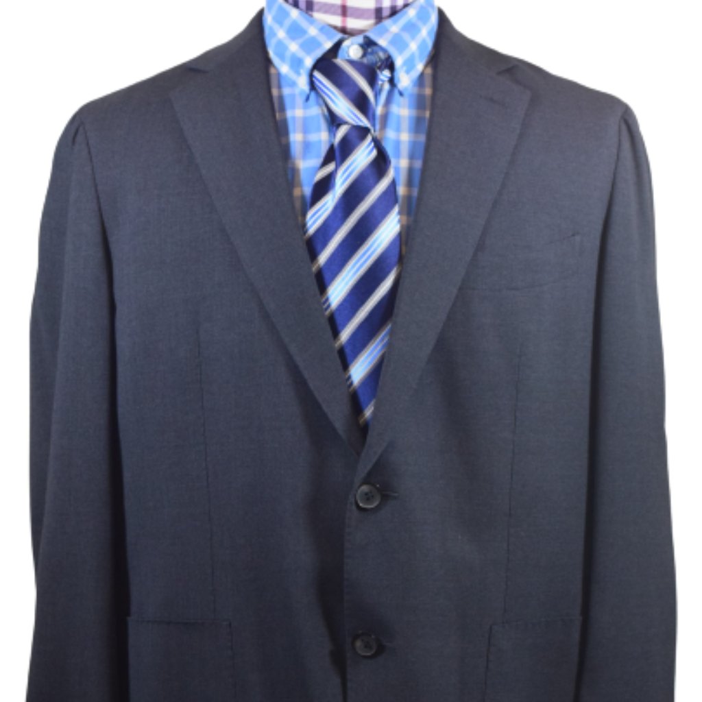 Mens Suitsupply Traveller Pure Wool Super 100 Gray Sport Coat Jacket Blazer 44r